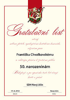 GRATULAČNÍ LIST A4 - 2787