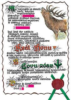 Král honu na společném lovu zvěře jelení A4 2983